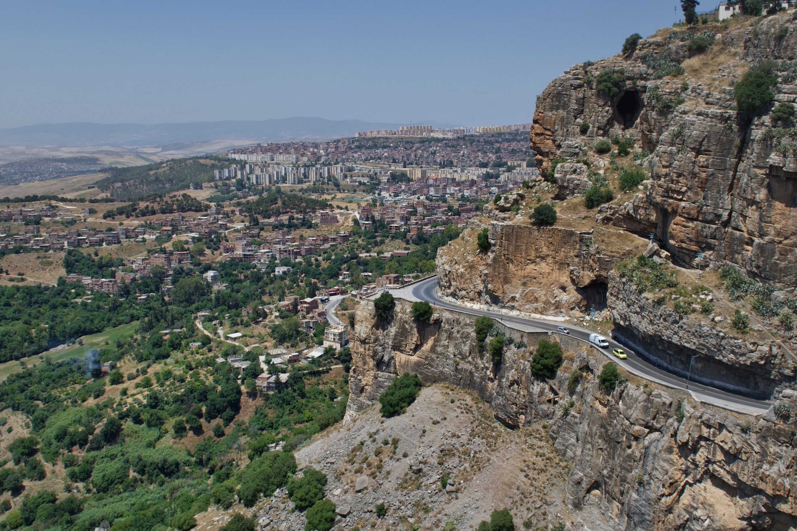View of the Rhumel River Gorge from Boulevard Zighoud Youcef in Constantine, Algeria.
